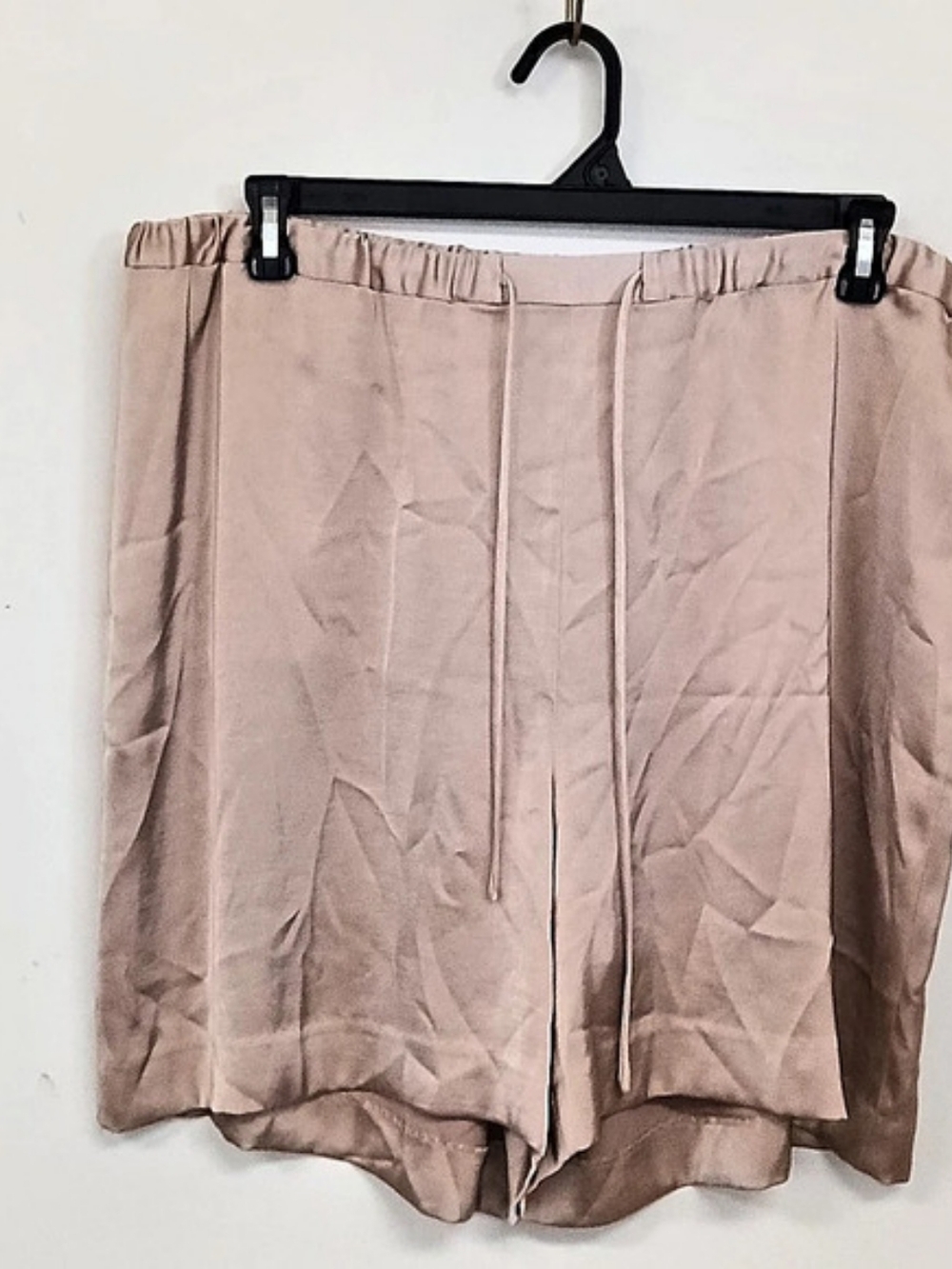 NWT Banana Republic Gold Satin Flowy High Waist Elastic Drawstring Shorts XL